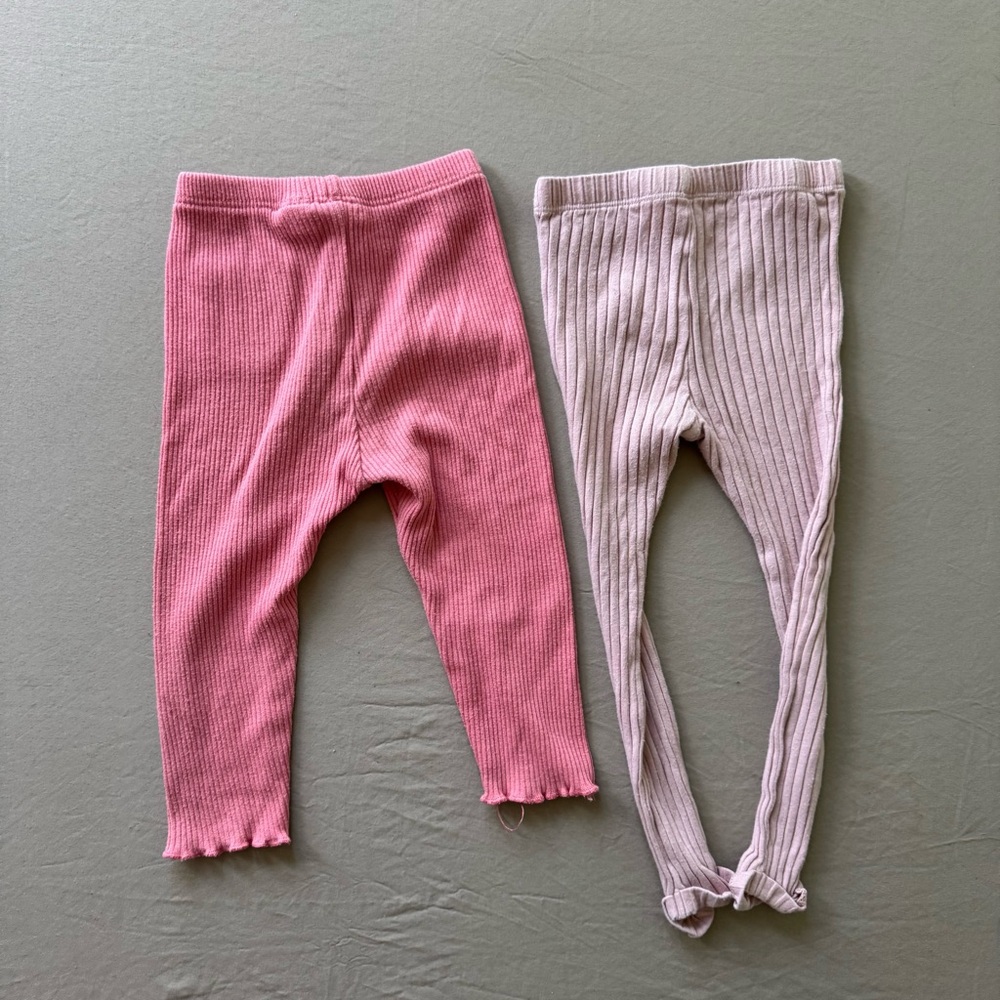 Baby Toddler Ribbed Leggings Bundle - Picture 4 of 11